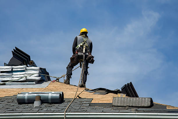 Professional Roof Installation technician working in Weston, MA